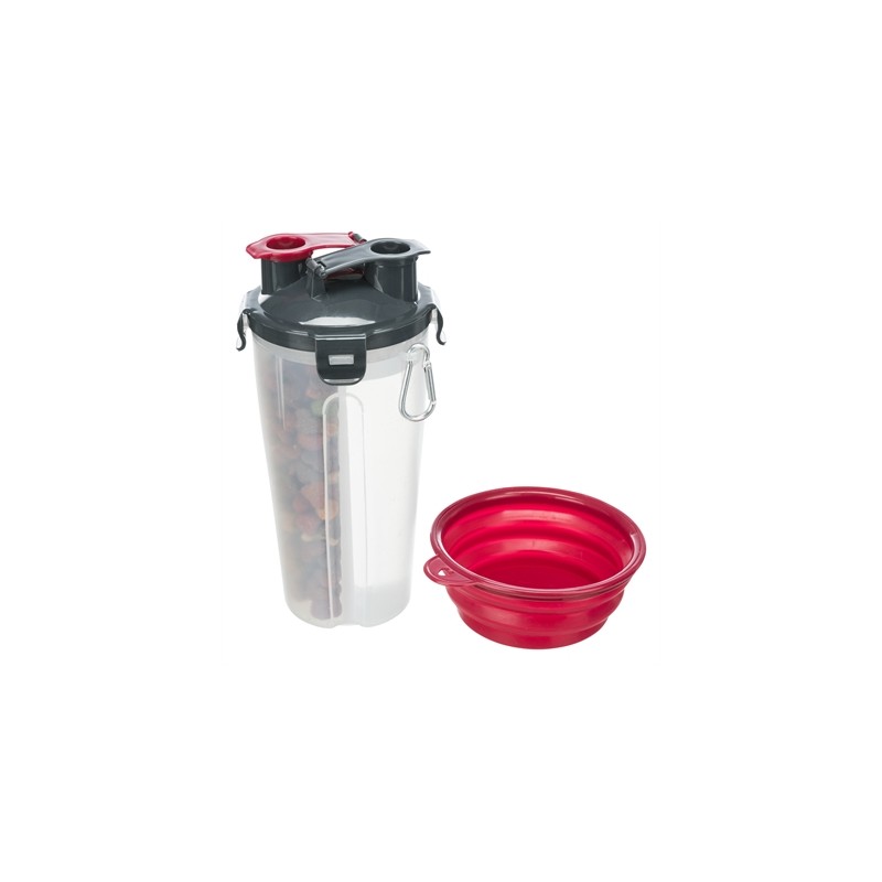 Trixie Waterfles / Voerfles Inclusief Reisbak Kunststof / Silicone
