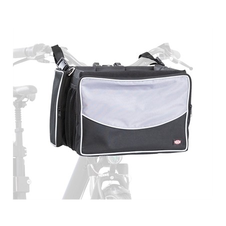 Trixie Fietsmand Voor Aan Stuur Nylon Zwart / Grijs
