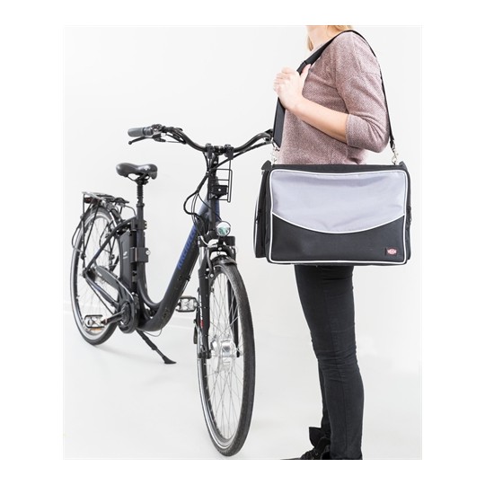 Trixie Fietsmand Voor Aan Stuur Nylon Zwart / Grijs