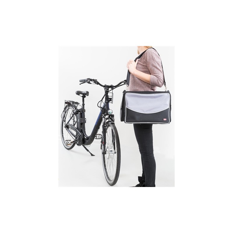 Trixie Fietsmand Voor Aan Stuur Nylon Zwart / Grijs