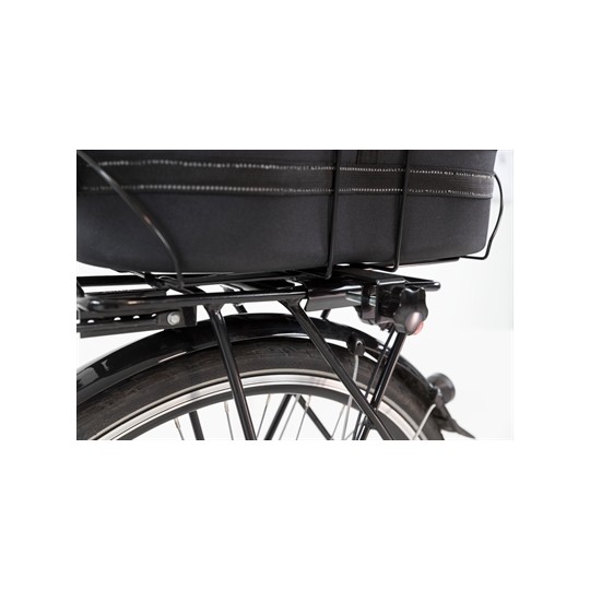 Trixie Fietsmand Achterop Zwart Met Kussen En Kap