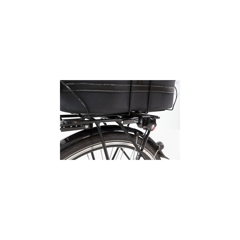 Trixie Fietsmand Achterop Zwart Met Kussen En Kap