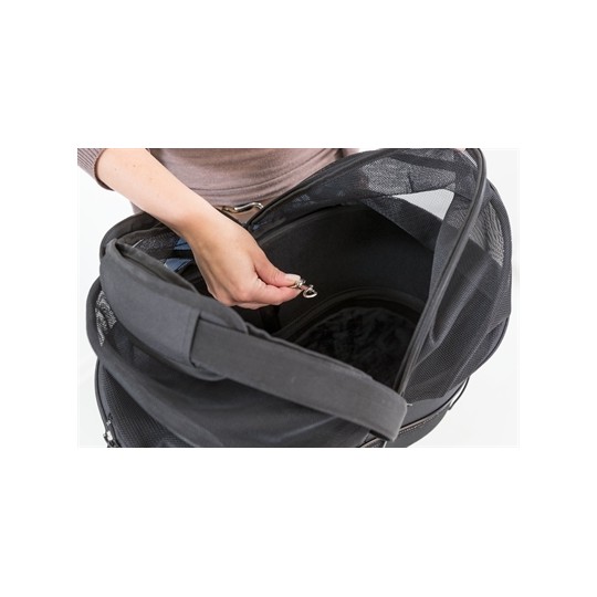 Trixie Fietsmand Achterop Zwart Met Kussen En Kap