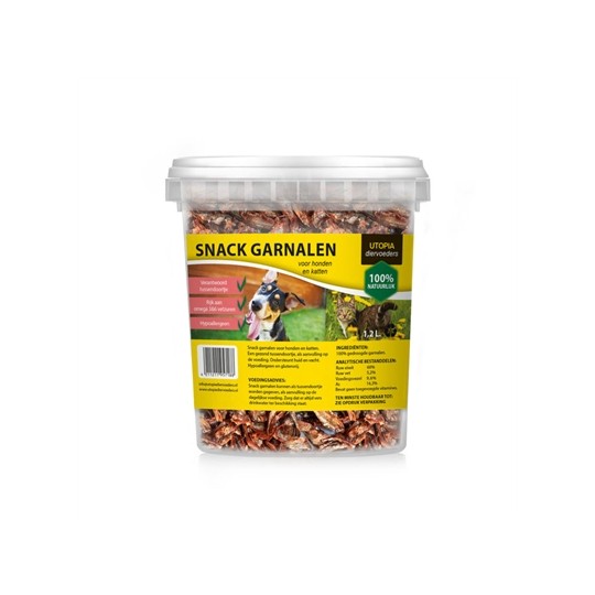 Utopia Gedroogde Snack Garnalen Voor Hond En Kat