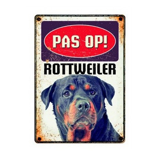Plenty Gifts Waakbord Blik Rottweiler