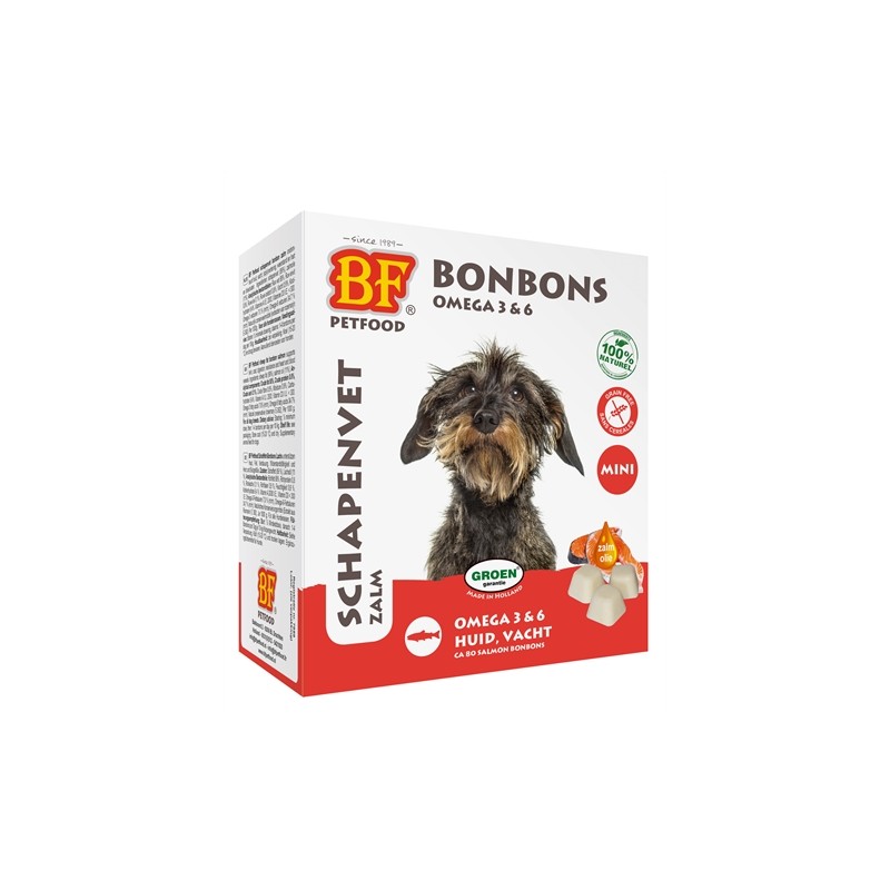 Bf Petfood Schapenvet Mini Bonbons Zalm