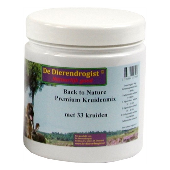 Dierendrogist Back To Nature Premium Kruidenmix Met 33 Kruiden