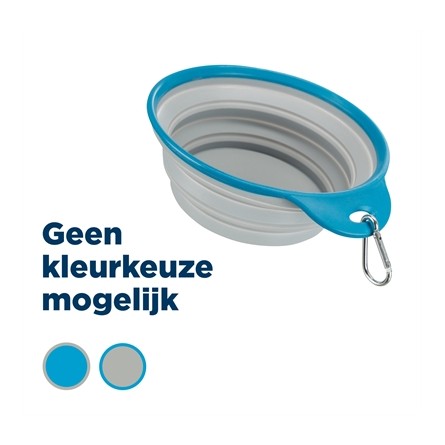 Trixie Voerbak / Drinkbak Reis Stevige Rand Siliconen Assorti