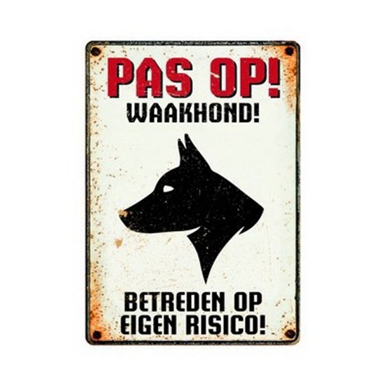 Plenty Gifts Waakbord Blik Waakhond