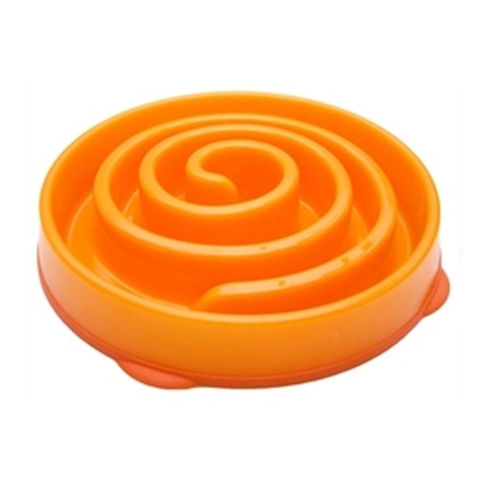 Merkloos Slo-Bowl Feeder Mini Coral Spiraal Oranje