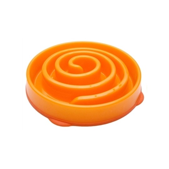 Merkloos Slo-Bowl Feeder Mini Coral Spiraal Oranje