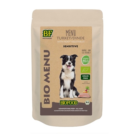 Bf Petfood Organic Hond Kalkoen Menu Pouch