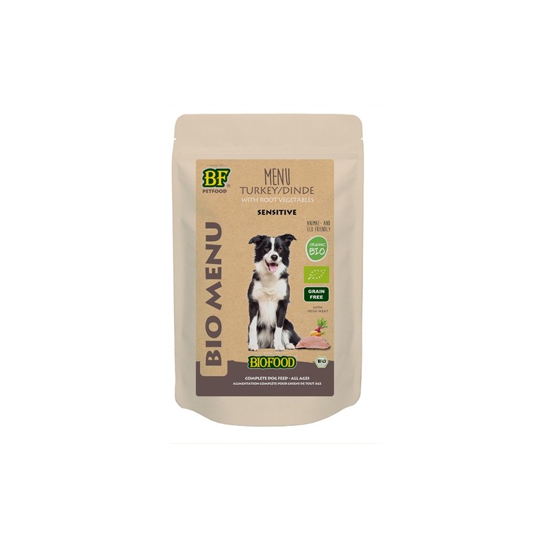 Bf Petfood Organic Hond Kalkoen Menu Pouch