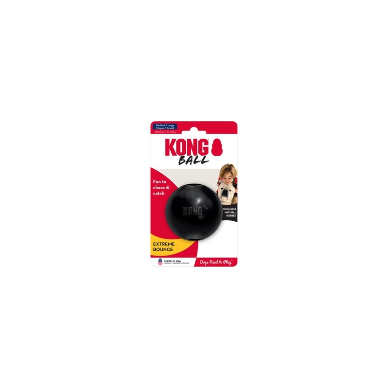 Kong Extreme Rubber Bal Zwart