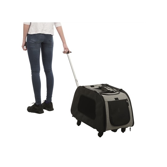 Trixie Reismand Trolley Zwart / Lichtgrijs