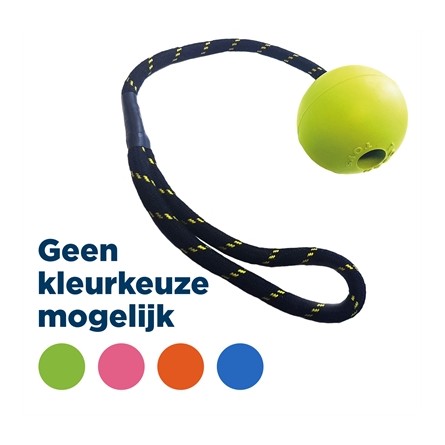 Happy Pet Tough Toys Floater Rubber Bal Touw Assorti