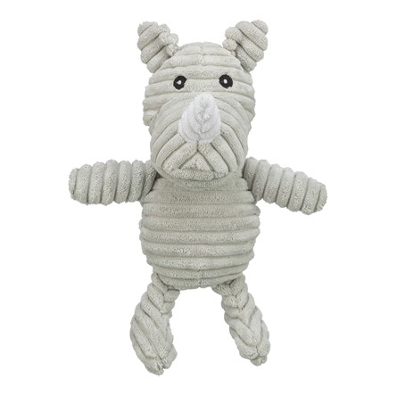 Trixie Neushoorn Ribstof Pluche Grijs