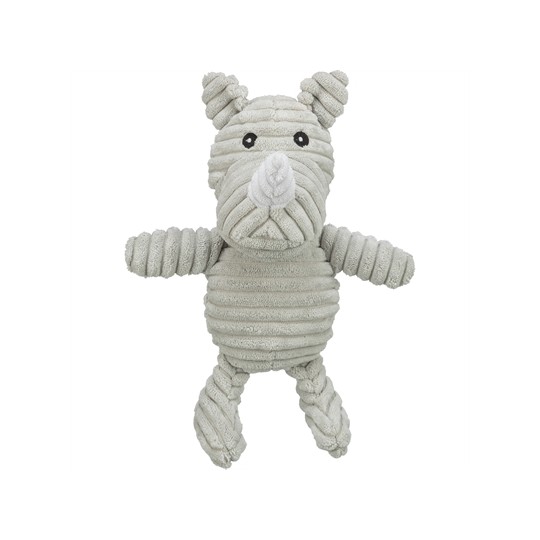 Trixie Neushoorn Ribstof Pluche Grijs