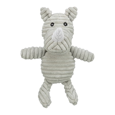 Trixie Neushoorn Ribstof Pluche Grijs