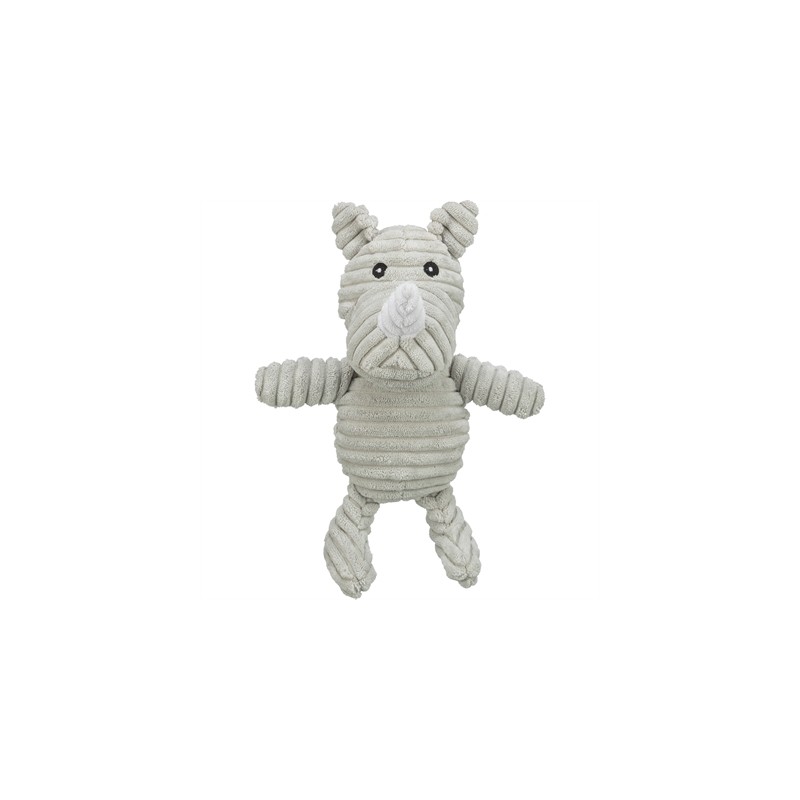 Trixie Neushoorn Ribstof Pluche Grijs