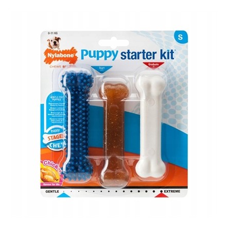 Nylabone Puppy Chew Puppy Starter Kit Chicken
