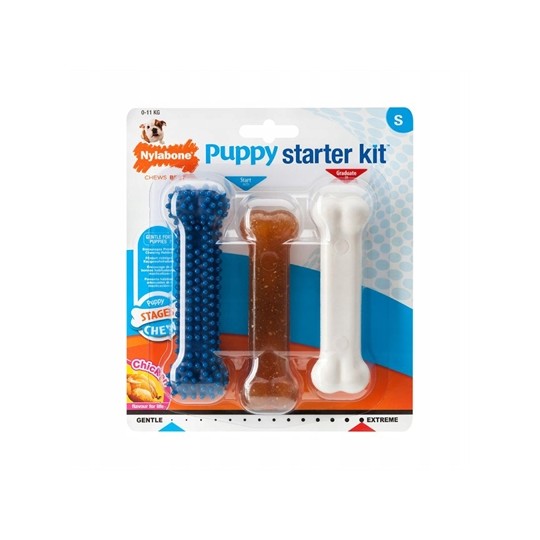 Nylabone Puppy Chew Puppy Starter Kit Chicken