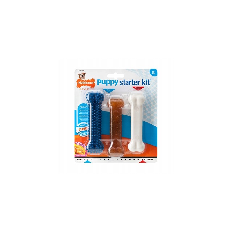 Nylabone Puppy Chew Puppy Starter Kit Chicken