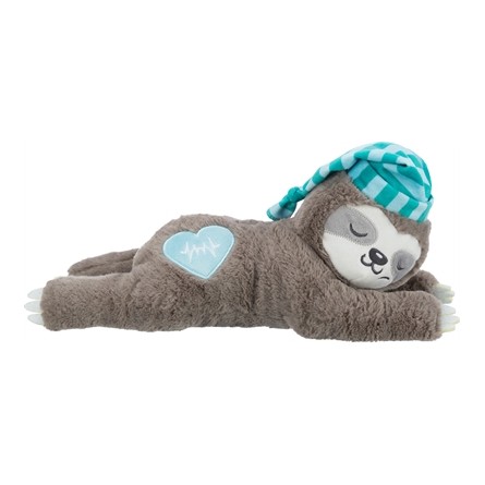 Trixie Pluche Luiaard Grijs Met Heartbeat Voor Puppy