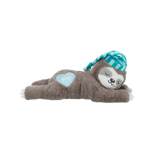 Trixie Pluche Luiaard Grijs Met Heartbeat Voor Puppy