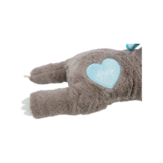 Trixie Pluche Luiaard Grijs Met Heartbeat Voor Puppy
