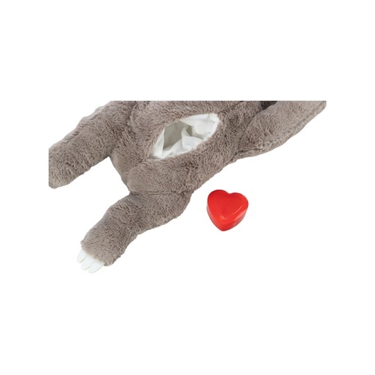 Trixie Pluche Luiaard Grijs Met Heartbeat Voor Puppy