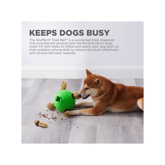 Outward Hound Nina Ottosson Dog Snuffle N' Treat Bal Groen