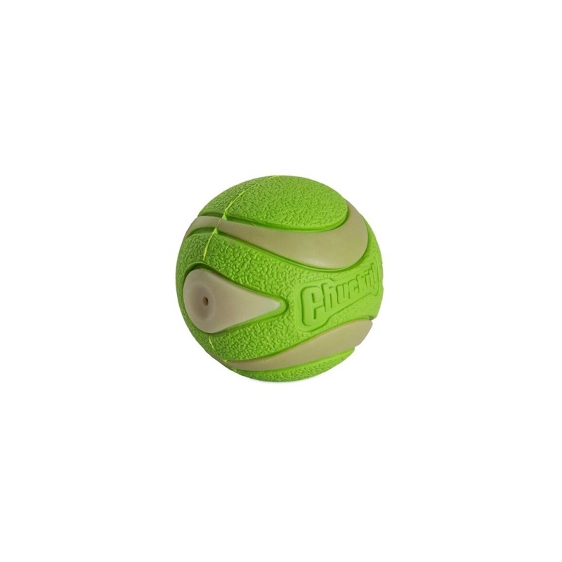 Chuckit Max Glow Ultra Squeekerbal Groen