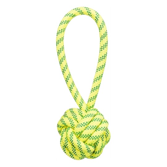 Trixie Aquatoy Touw Met Bal Drijvend Polyester Geel / Groen