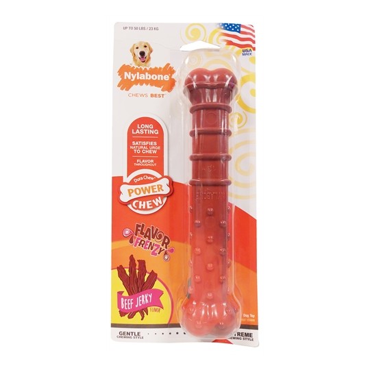 Nylabone Textured Dura Chew Beef Jerkey Voor Harde Bijters