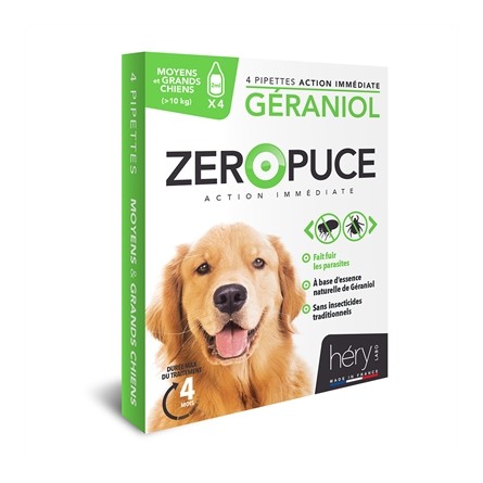 Hery Zeropuce Vlooiendruppels Hond Geraniol Zonder Chemicalien