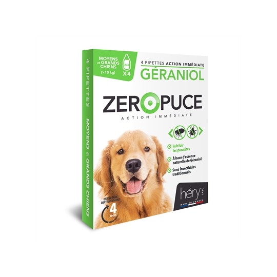 Hery Zeropuce Vlooiendruppels Hond Geraniol Zonder Chemicalien