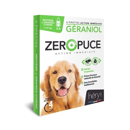 Hery Zeropuce Vlooiendruppels Hond Geraniol Zonder Chemicalien