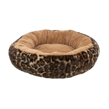 Trixie Hondenmand Leo Soft Rond Pluche Bruin / Panterprint