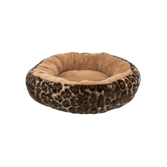 Trixie Hondenmand Leo Soft Rond Pluche Bruin / Panterprint