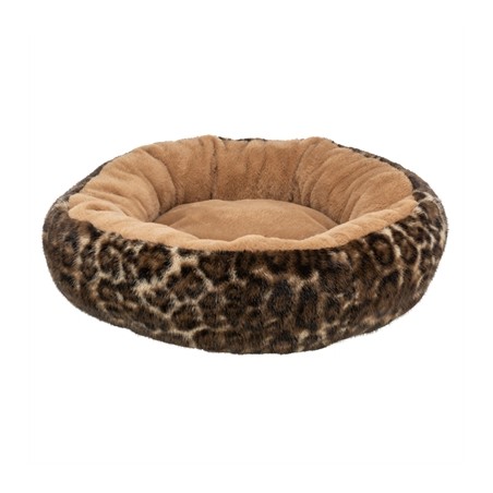 Trixie Hondenmand Leo Soft Rond Pluche Bruin / Panterprint