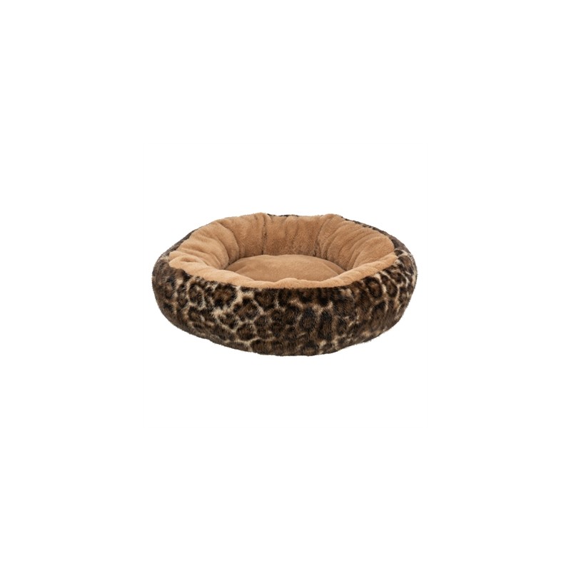 Trixie Hondenmand Leo Soft Rond Pluche Bruin / Panterprint