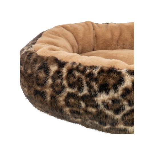 Trixie Hondenmand Leo Soft Rond Pluche Bruin / Panterprint
