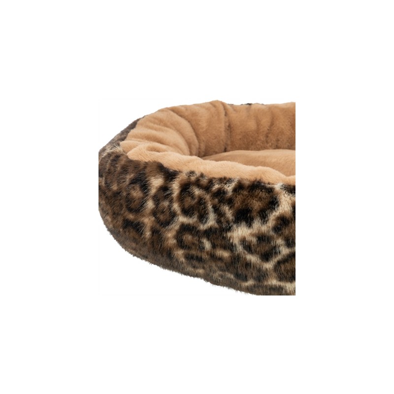 Trixie Hondenmand Leo Soft Rond Pluche Bruin / Panterprint