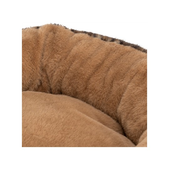 Trixie Hondenmand Leo Soft Rond Pluche Bruin / Panterprint