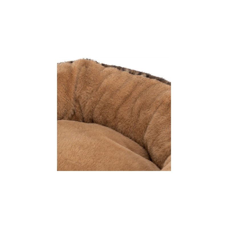 Trixie Hondenmand Leo Soft Rond Pluche Bruin / Panterprint