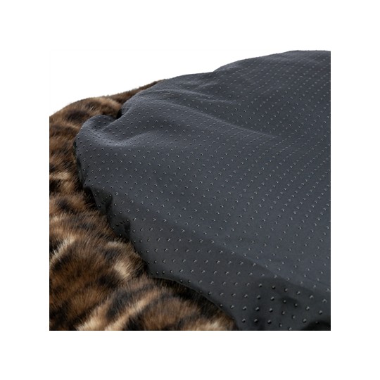 Trixie Hondenmand Leo Soft Rond Pluche Bruin / Panterprint