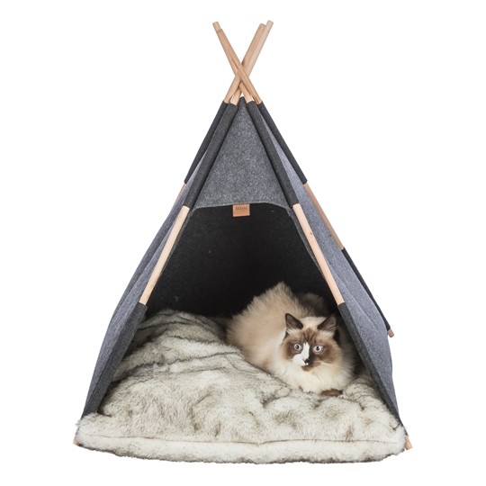 Trixie Schuilplaats Tipi Vilt Antraciet
