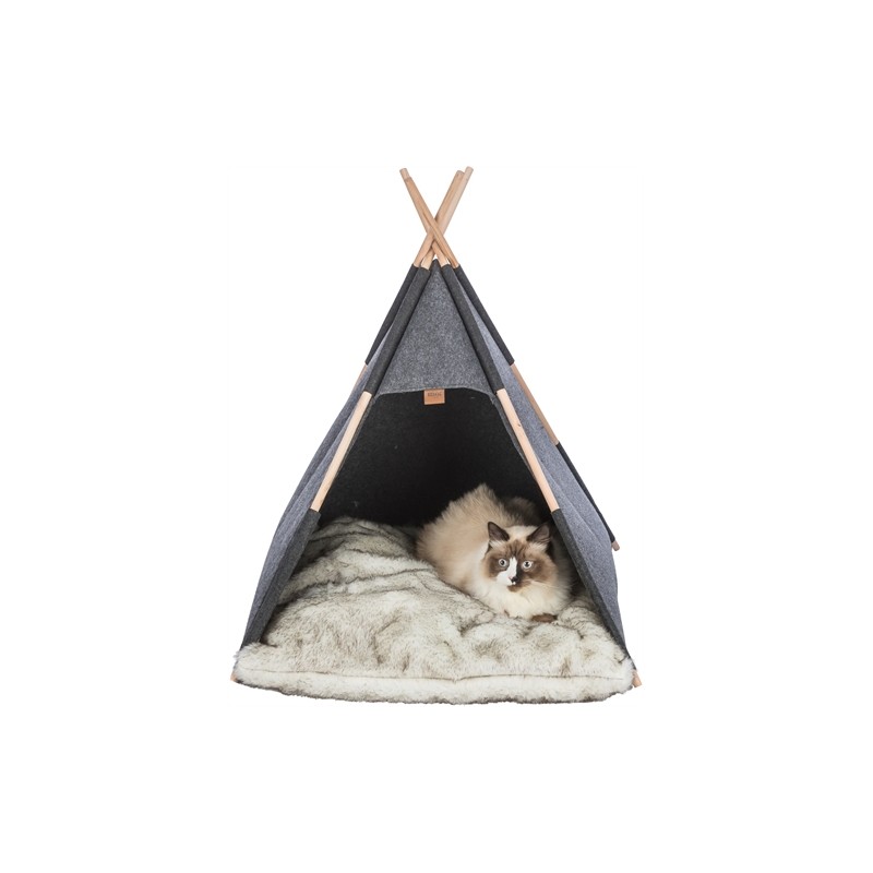 Trixie Schuilplaats Tipi Vilt Antraciet