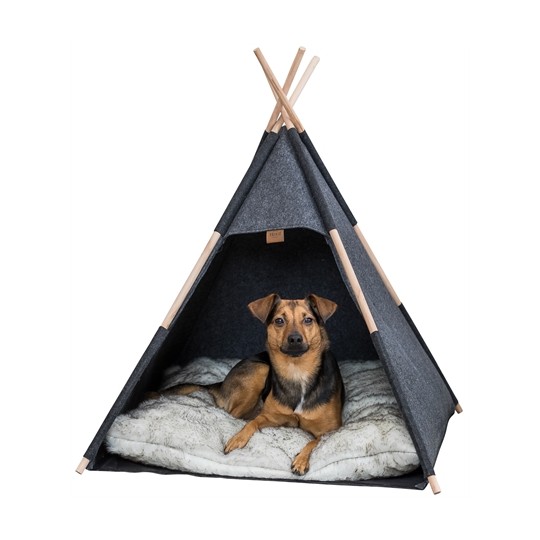 Trixie Schuilplaats Tipi Vilt Antraciet